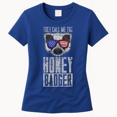 Us Pride Honey Badger Ratel Gift Honey Badger Womens T-Shirt