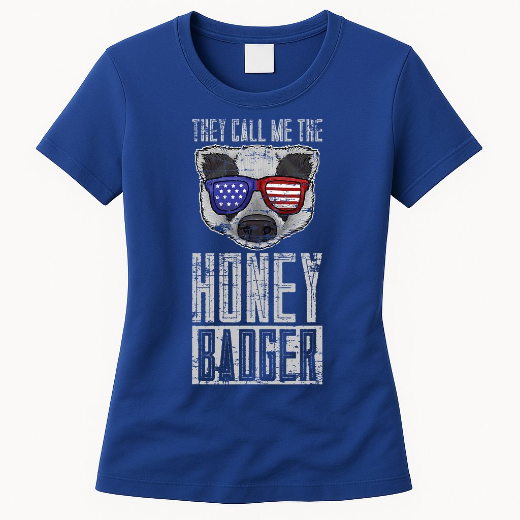 Us Pride Honey Badger Ratel Gift Honey Badger Womens T-Shirt