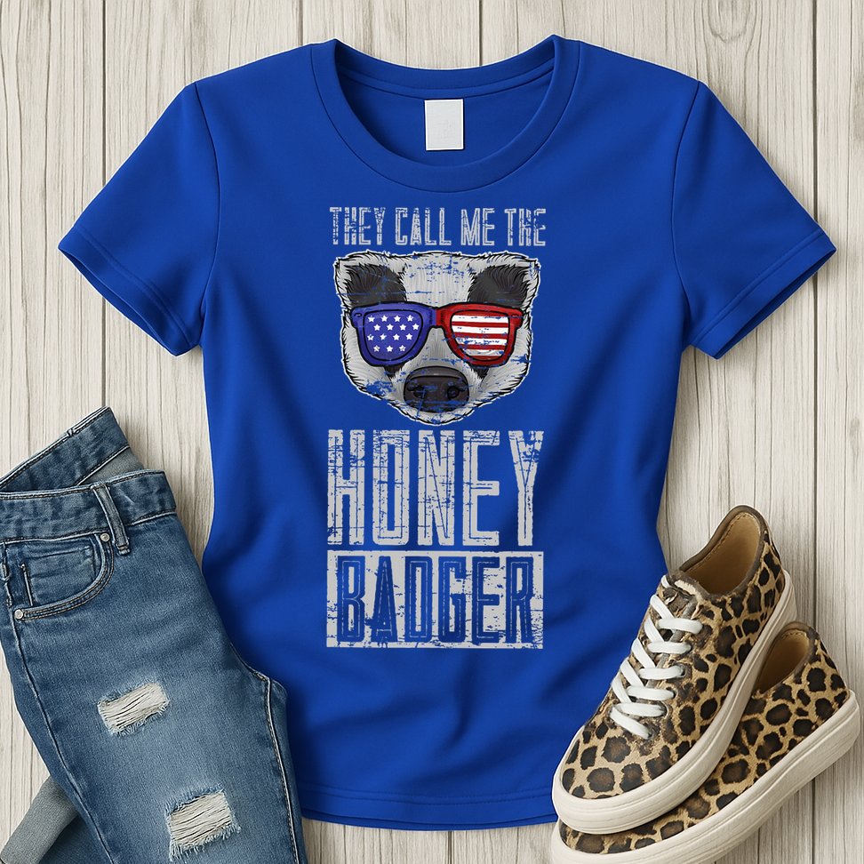 Us Pride Honey Badger Ratel Gift Honey Badger Womens T-Shirt