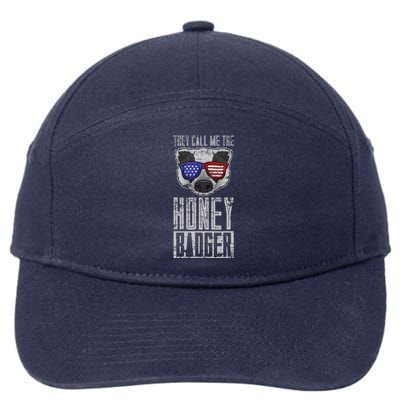 Us Pride Honey Badger Ratel Gift Honey Badger 7-Panel Snapback Hat