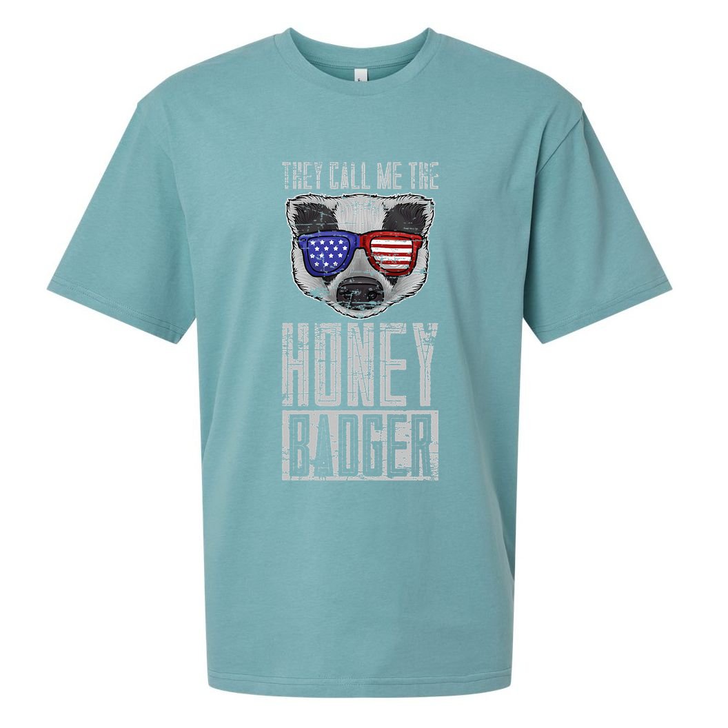 Us Pride Honey Badger Ratel Gift Honey Badger Sueded Cloud Jersey T-Shirt
