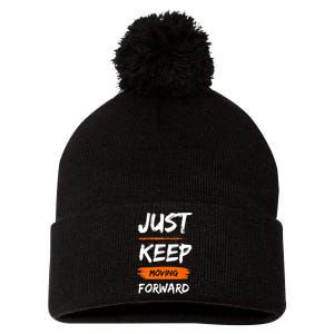 Unwavering Progress Individual Development Pom Pom 12in Knit Beanie