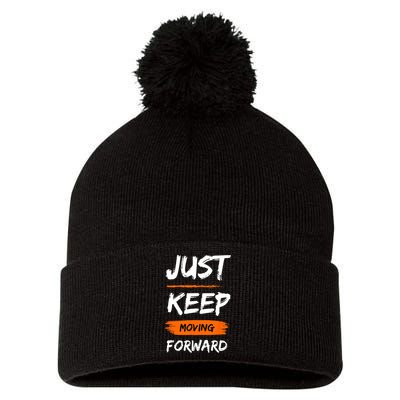 Unwavering Progress Individual Development Pom Pom 12in Knit Beanie