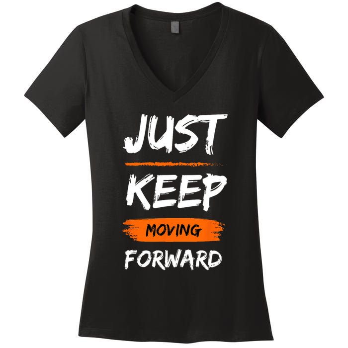 Unwavering Progress Individual Development Women's V-Neck T-Shirt