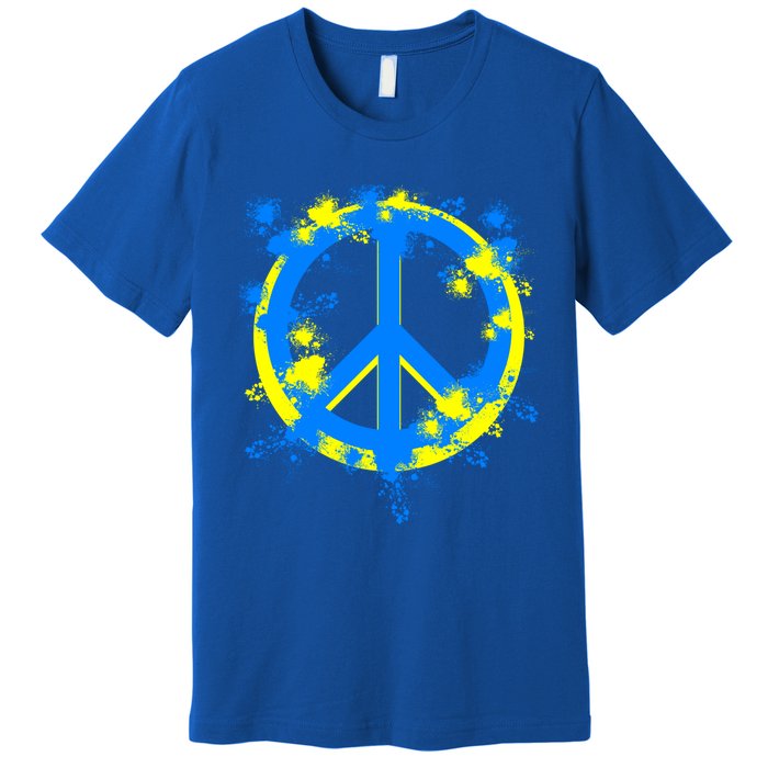 Ukraine Peace In Ukraine I Stand With Ukraine Flag Support Gift Premium T-Shirt