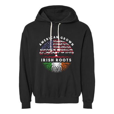 Usa Pride Irish Roots Ireland Cool Gift Garment-Dyed Fleece Hoodie