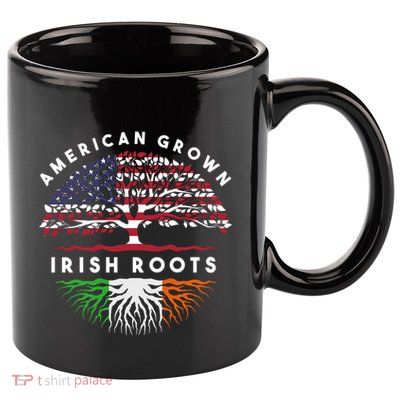 Usa Pride Irish Roots Ireland Cool Gift 11oz C Handle Ceramic Mug