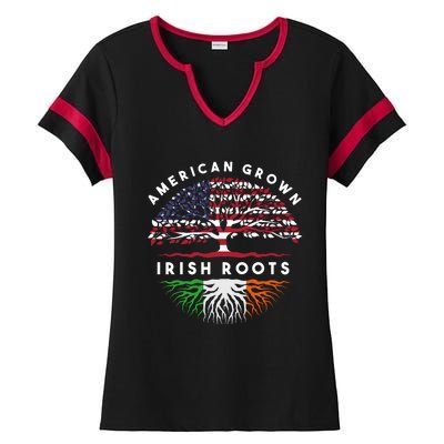 Usa Pride Irish Roots Ireland Hoodie Ladies Halftime Notch Neck Tee