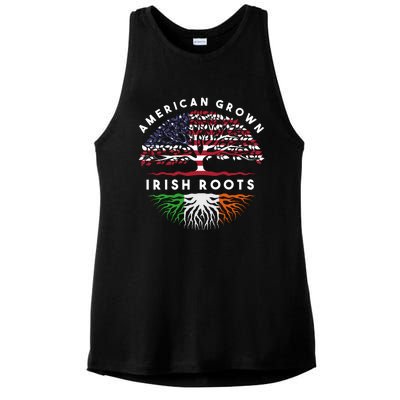 Usa Pride Irish Roots Ireland Hoodie Ladies PosiCharge Tri-Blend Wicking Tank