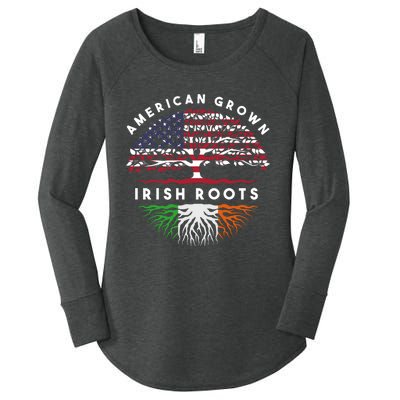 Usa Pride Irish Roots Ireland Hoodie Women's Perfect Tri Tunic Long Sleeve Shirt