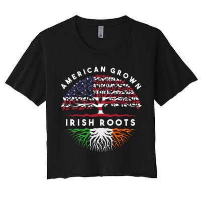 Usa Pride Irish Roots Ireland Hoodie Women's Crop Top Tee