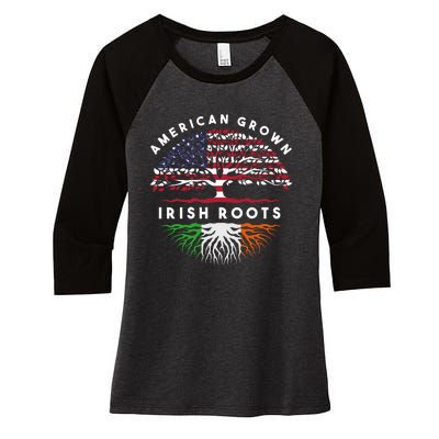 Usa Pride Irish Roots Ireland Hoodie Women's Tri-Blend 3/4-Sleeve Raglan Shirt