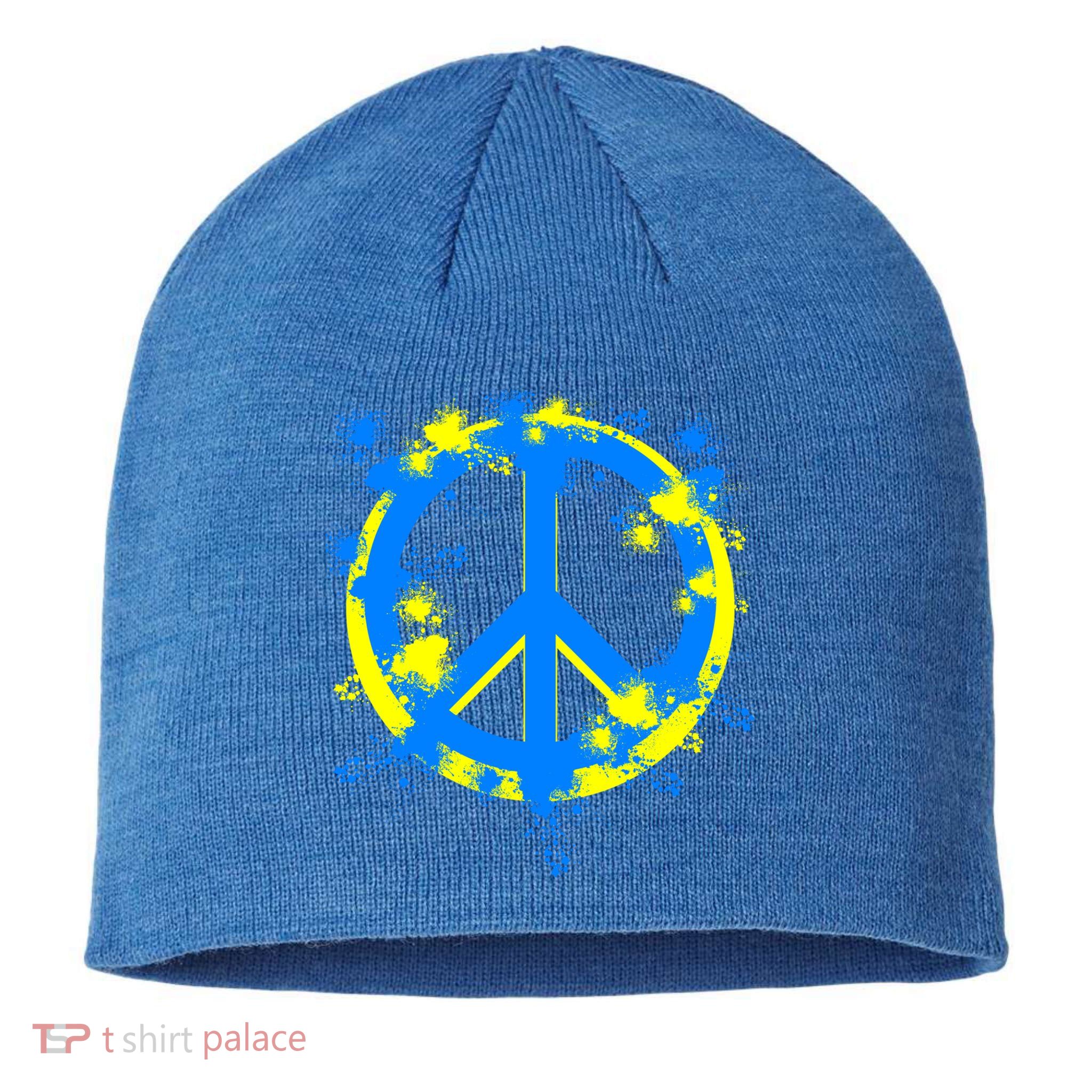 Ukraine Peace In Ukraine I Stand With Ukraine Flag Support Gift Sustainable Beanie