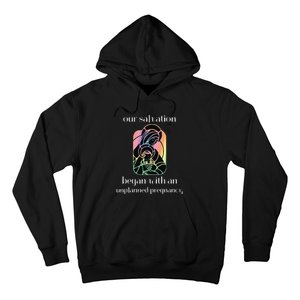 Unplanned Pregnancy Jesus & Mary Prolife Faith Hoodie