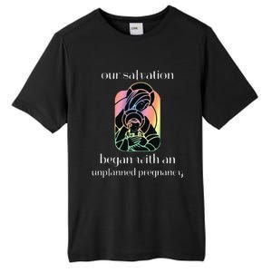 Unplanned Pregnancy Jesus & Mary Prolife Faith Tall Fusion ChromaSoft Performance T-Shirt