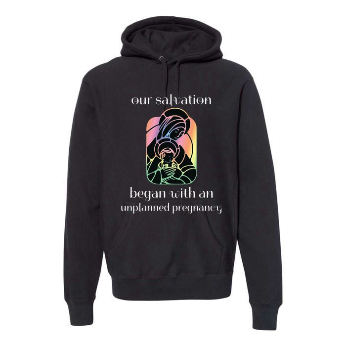 Unplanned Pregnancy Jesus & Mary Prolife Faith Premium Hoodie