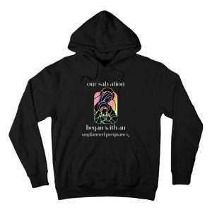 Unplanned Pregnancy Jesus & Mary Prolife Faith Tall Hoodie