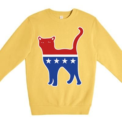 Usa Political Kitty Cat Vote Premium Crewneck Sweatshirt