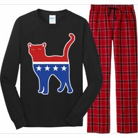 Usa Political Kitty Cat Vote Long Sleeve Pajama Set