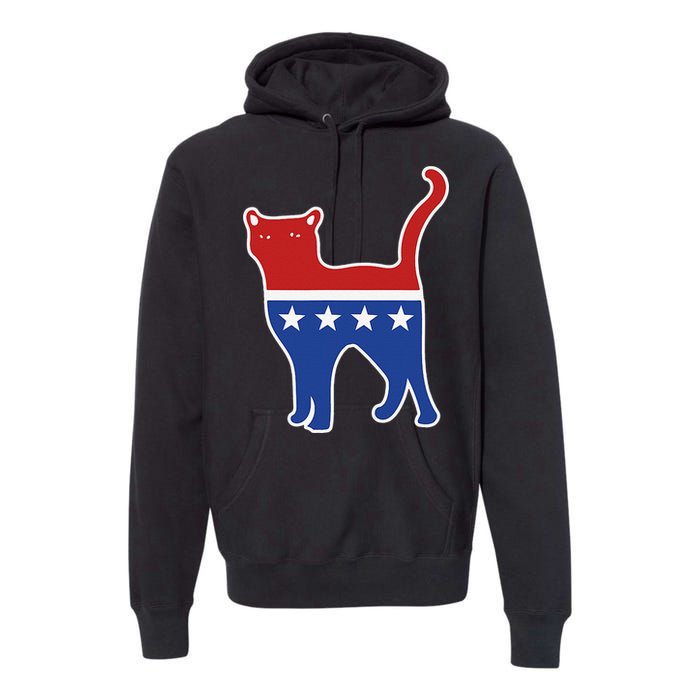 Usa Political Kitty Cat Vote Premium Hoodie