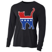 Usa Political Kitty Cat Vote Cooling Performance Long Sleeve Crew