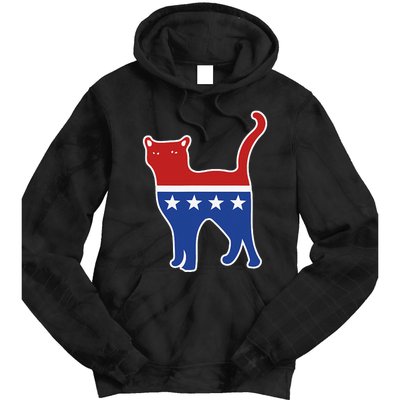 Usa Political Kitty Cat Vote Tie Dye Hoodie