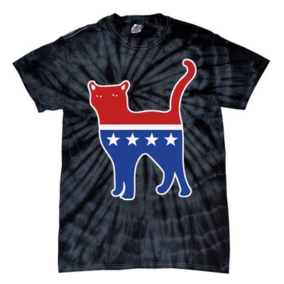 Usa Political Kitty Cat Vote Tie-Dye T-Shirt