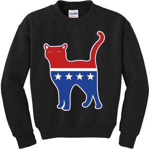 Usa Political Kitty Cat Vote Kids Sweatshirt