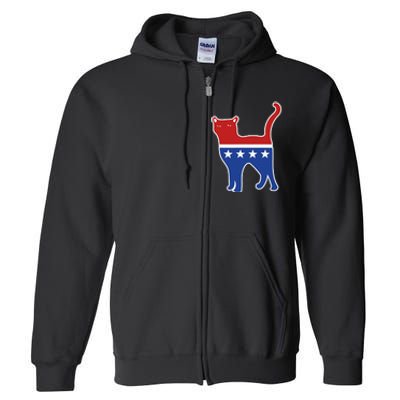 Usa Political Kitty Cat Vote Full Zip Hoodie