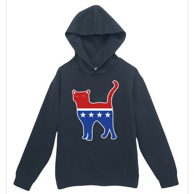 Usa Political Kitty Cat Vote Urban Pullover Hoodie