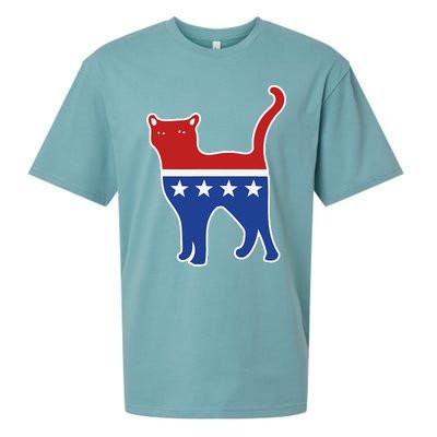 Usa Political Kitty Cat Vote Sueded Cloud Jersey T-Shirt