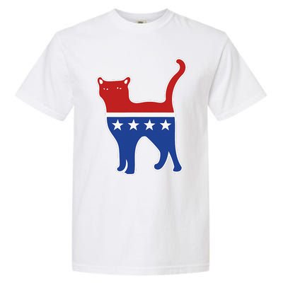 Usa Political Kitty Cat Vote Garment-Dyed Heavyweight T-Shirt