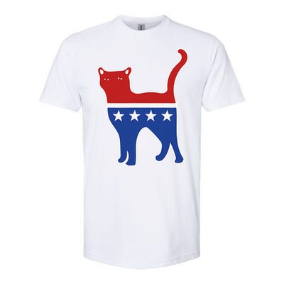 Usa Political Kitty Cat Vote Softstyle CVC T-Shirt