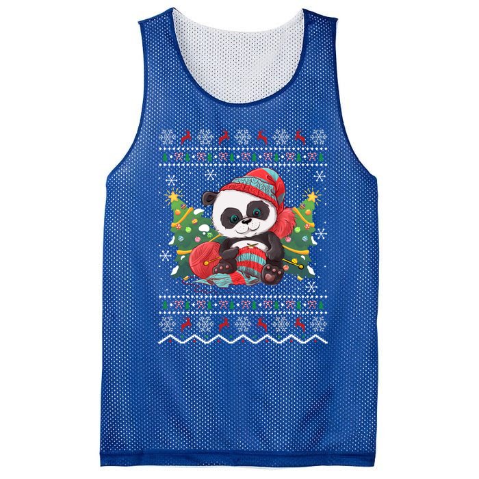 Ugly Panda Lover Xmas Tree Santa Panda Christmas Gift Mesh Reversible Basketball Jersey Tank