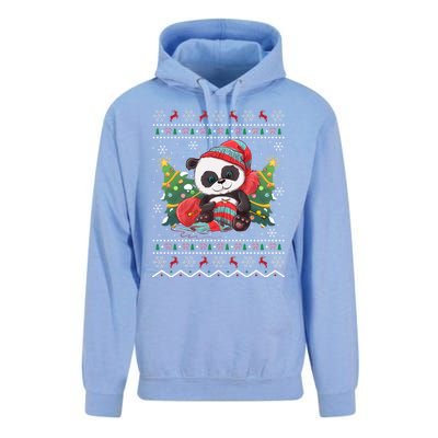 Ugly Panda Lover Xmas Tree Santa Panda Christmas Gift Unisex Surf Hoodie