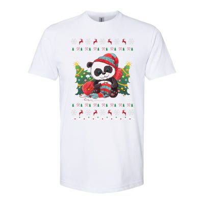 Ugly Panda Lover Xmas Tree Santa Panda Christmas Gift Softstyle CVC T-Shirt