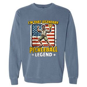 Us Pickleball Legend Pickleball Gift Garment-Dyed Sweatshirt