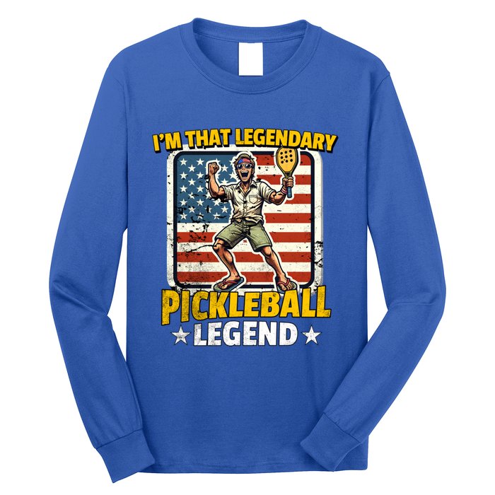 Us Pickleball Legend Pickleball Gift Long Sleeve Shirt