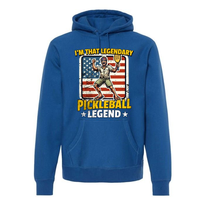 Us Pickleball Legend Pickleball Gift Premium Hoodie