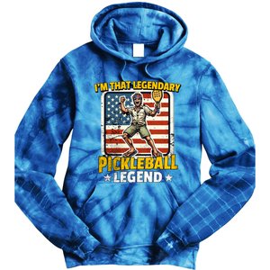 Us Pickleball Legend Pickleball Gift Tie Dye Hoodie