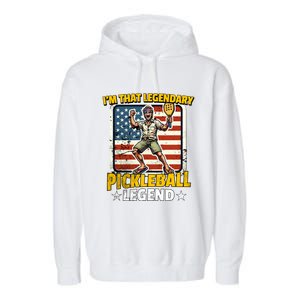 Us Pickleball Legend Pickleball Gift Garment-Dyed Fleece Hoodie