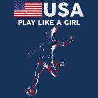 Usa Play Like A Girl Soccer Football Usa Flag Toddler Sweatshirt