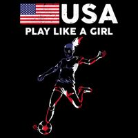 USA Play Like A Girl Soccer Football USA Flag TShirt Impact Tech Backpack
