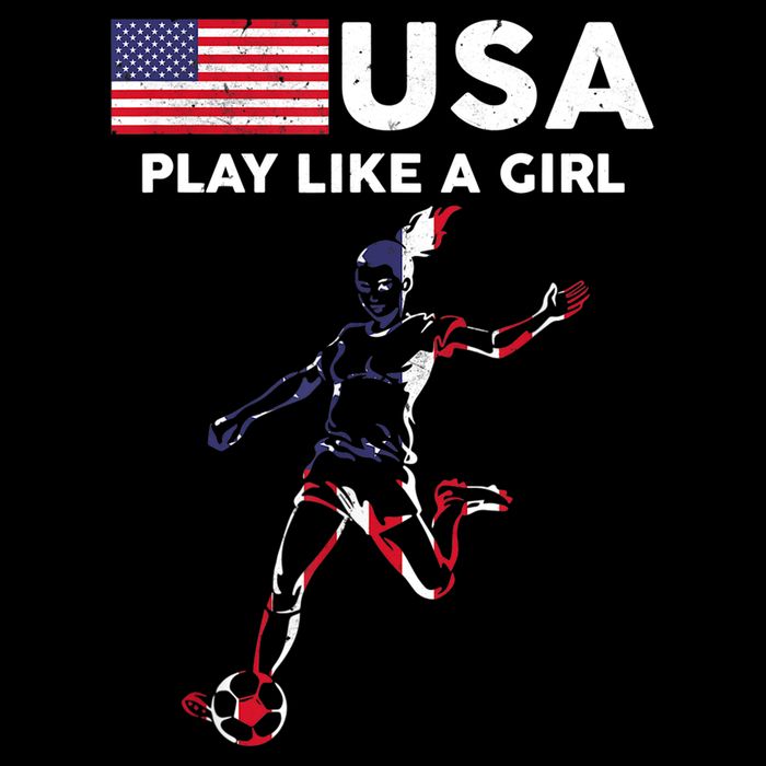 USA Play Like A Girl Soccer Football USA Flag TShirt Impact Tech Backpack