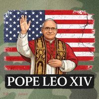 USA Pope Leo XIV Robert American Flag Legacy Tie Dye Trucker Hat