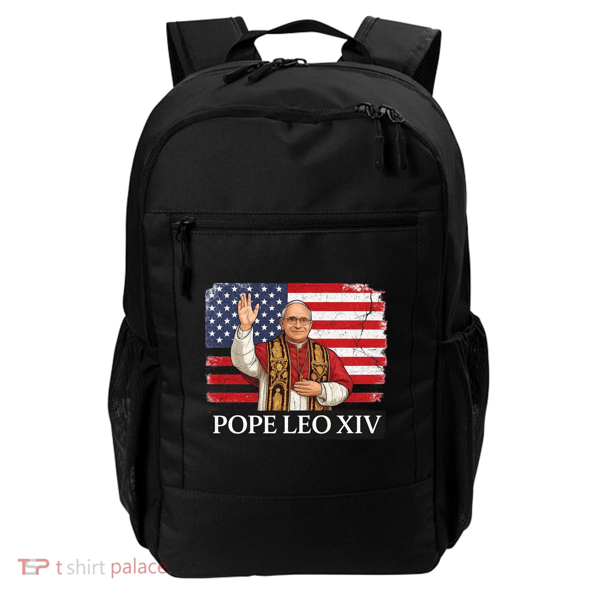 USA Pope Leo XIV Robert American Flag Backpack