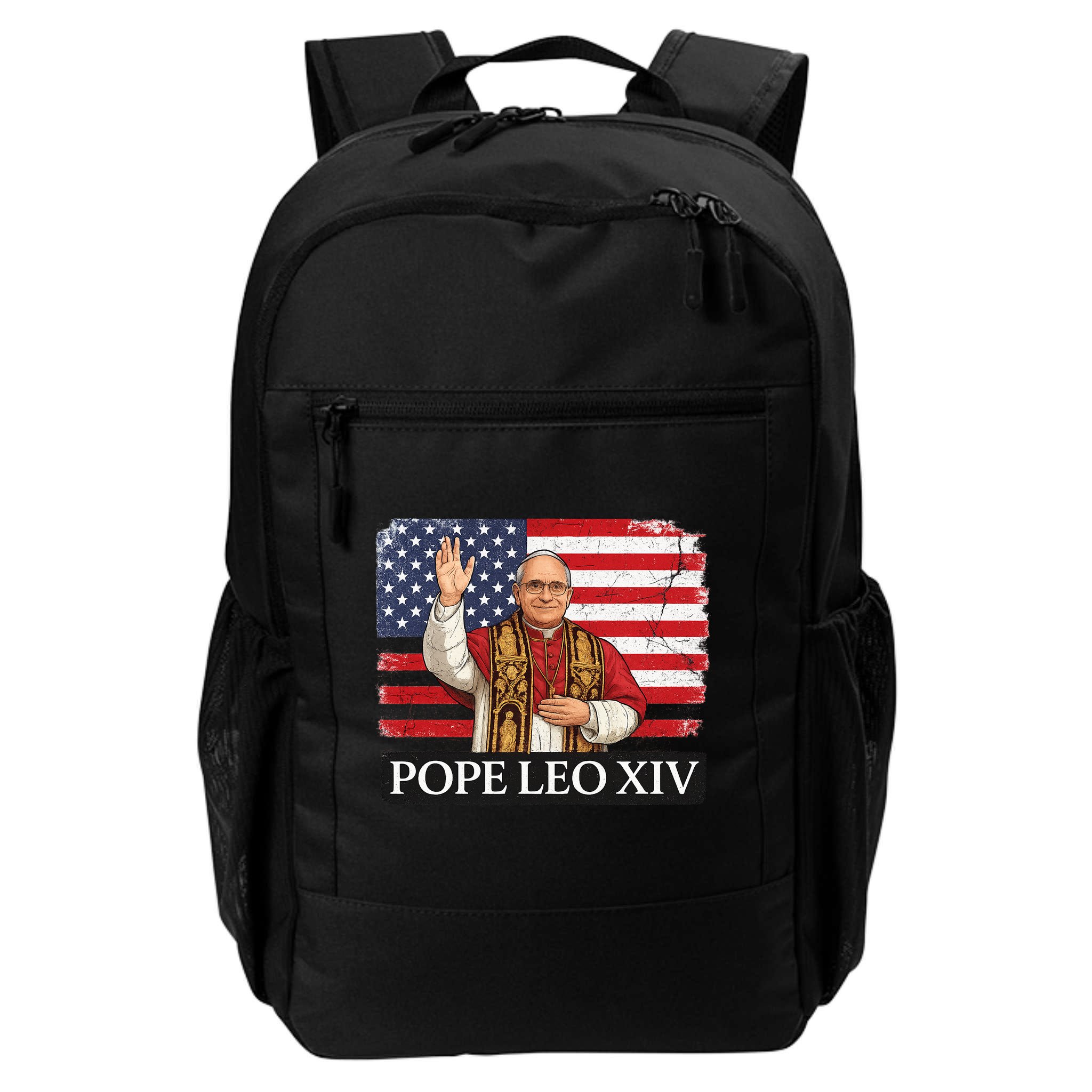 USA Pope Leo XIV Robert American Flag Backpack