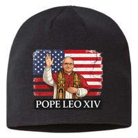 USA Pope Leo XIV Robert American Flag Sustainable Beanie