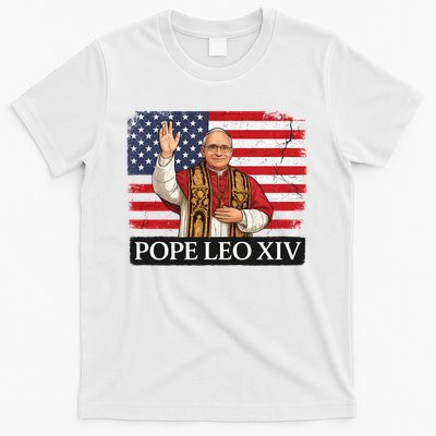USA Pope Leo XIV Robert American Flag T-Shirt