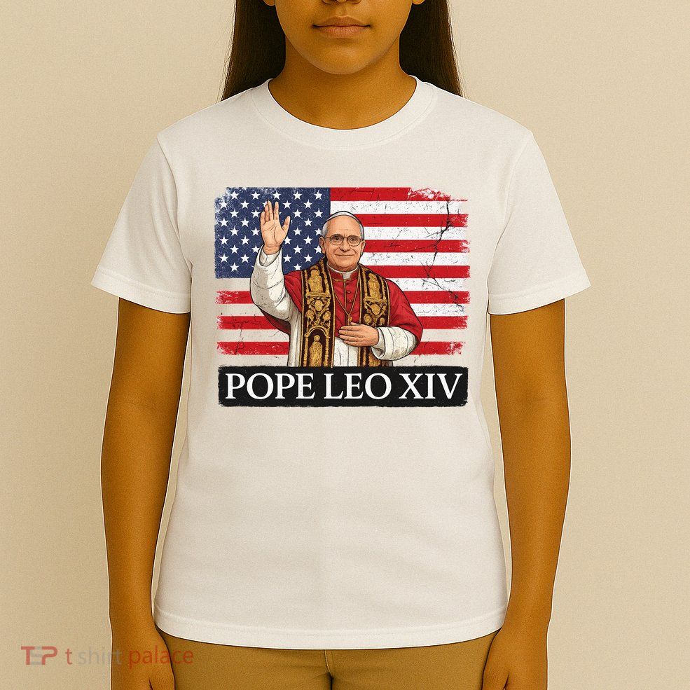 USA Pope Leo XIV Robert American Flag T-Shirt